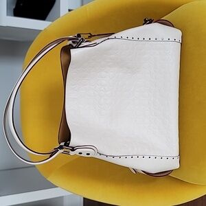 Cream Coach shoulder bag